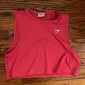 pink gymshark training crop top